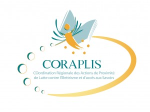 Logo Coraplis COordination Régionale des Actions de Proximité de Lutte contre l'Illettrisme et d'accès aux Savoirs